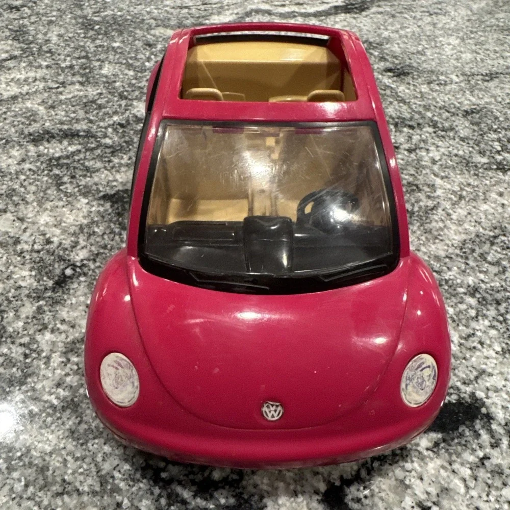 Fisher Price Loving Family Dollhouse VW BUG Pink Volkswagen NEW BEETLE Car 75342